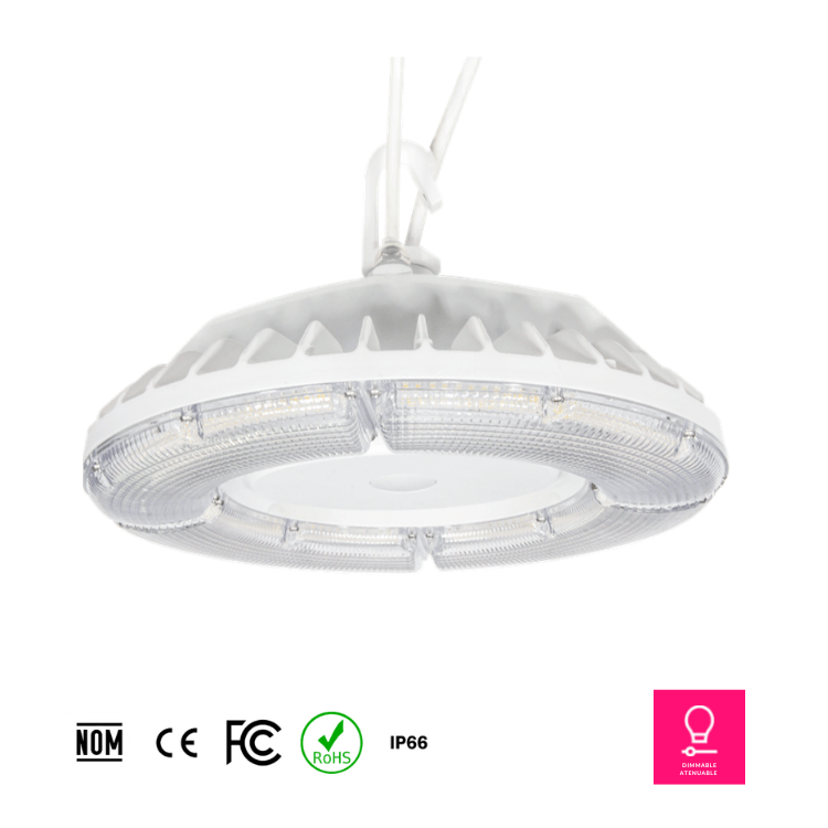 Lampara Industrial En Forma De Campana 200W HBU Blanca - Wattko