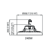 Lampara Industrial En Forma De Campana 300W HBU - Wattko