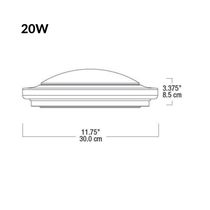 Lámpara LED 20W De Sobreponer Con Sensor De Mov. Para Exterior - Wattko