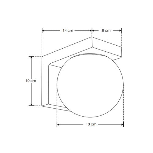 Lampara LED Arbotante Esférica 7W Blanco cálido - Wattko