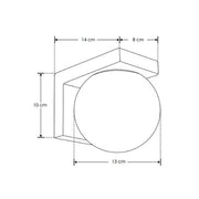 Lampara LED Arbotante Esférica 7W Blanco cálido - Wattko