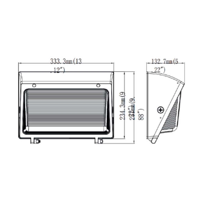 Lampara LED De Muro 40W, De Exterior, Temperatura 3K, 65K - Wattko