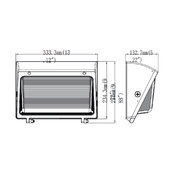Lampara LED De Muro 40W, De Exterior, Temperatura 3K, 65K - Wattko