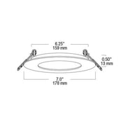 Lampara LED De Techo Circular Atenuable 6" , Delgada 13W Satín - Wattko