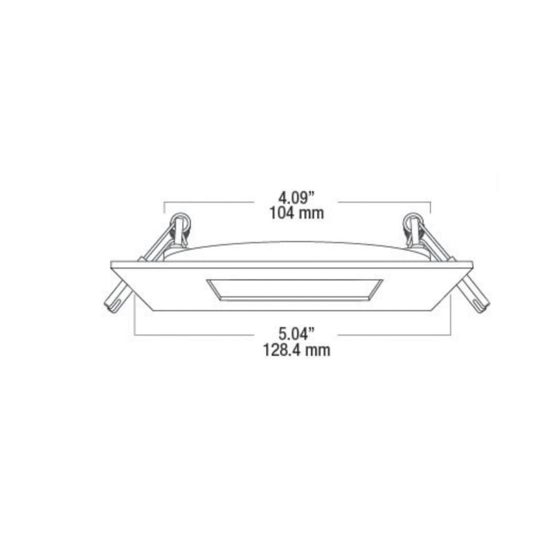 Lampara LED De Techo Cuadrada Atenuable 4" , Delgada 10W Satín - Wattko