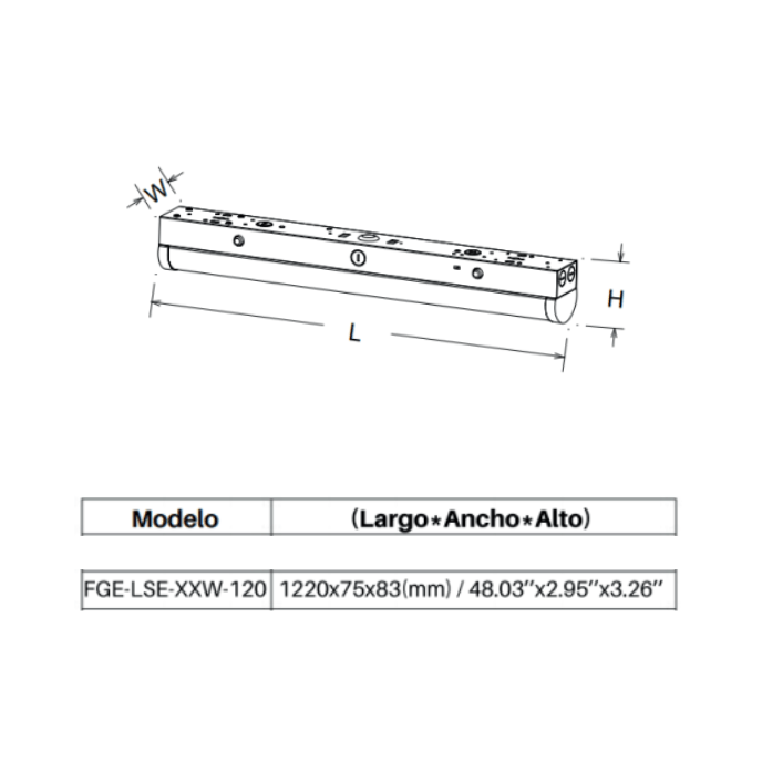 Lampara Lienal LED 40W Colgante, Atenuable, ilumianción intercambiable 3K, 4K, 5K - Wattko