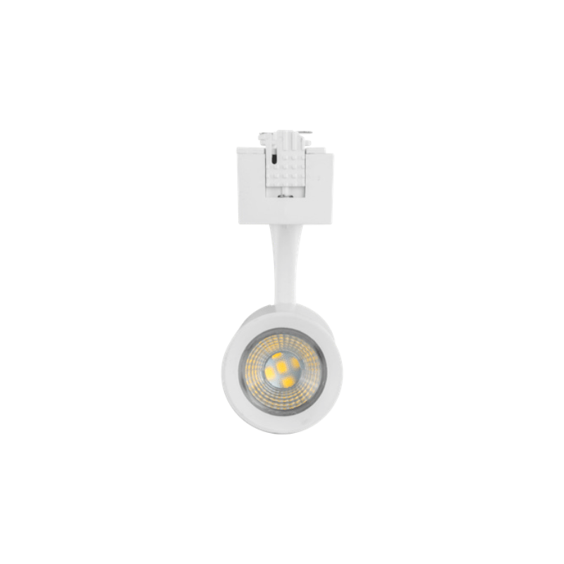Lampara Negra Dirigible Riel Electrificado 5W, 127V, En Blanco Calido - Wattko
