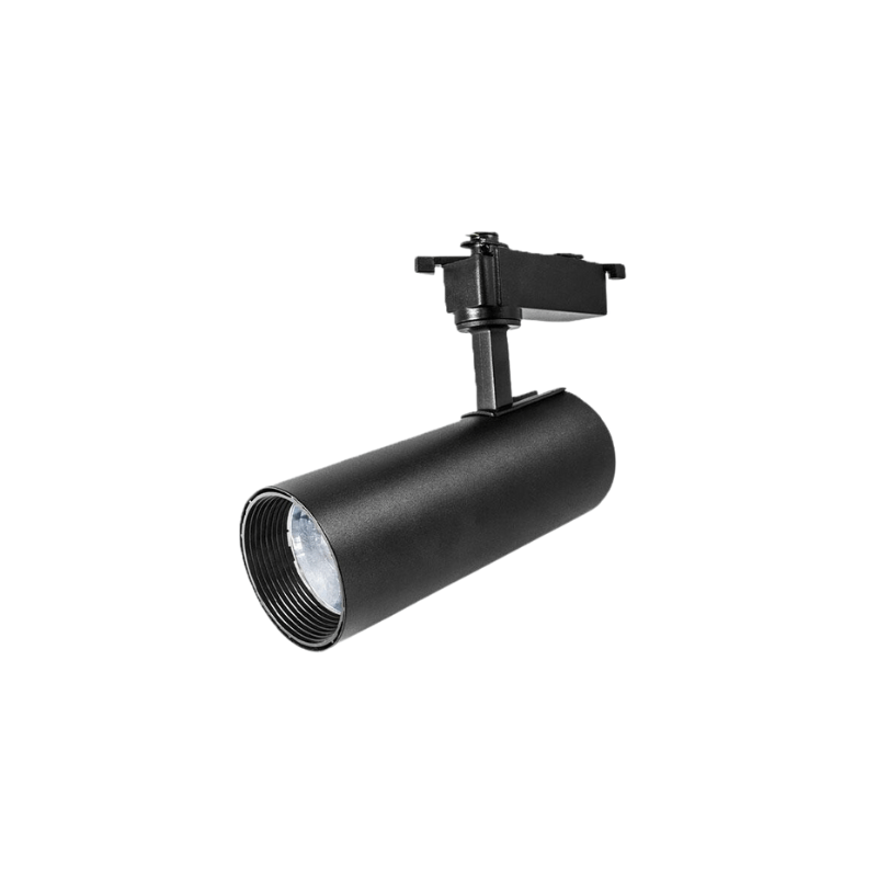 Lampara Negra Dirigible Riel Electrificado12W, 127V, En Blanco Neutro y Calido - Wattko
