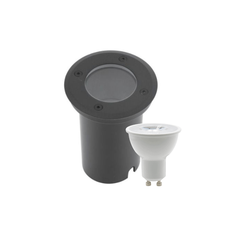 Lampara Piso Acero Inox De Gu10 6w Luz Suave Cálida Exterio - Wattko