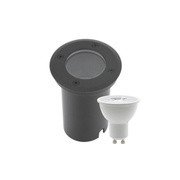 Lampara Piso Acero Inox De Gu10 6w Luz Suave Cálida Exterio - Wattko