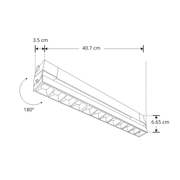 Lampara Puntual Dirigible 30W, 127V, Riel Electrificado En Blanco Neutro y Calido - Wattko
