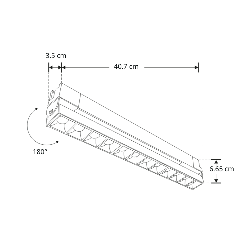 Lampara Puntual Dirigible 30W, 127V, Riel Electrificado En Blanco Neutro y Calido - Wattko