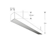 Lámpara Suspendida LED Lineal De 2 Metros Iluminación 4100K - 80W - Wattko