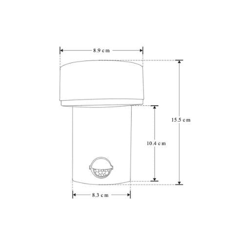 Luminaria Circular 360° Sensor De Mov Sobreponer 12W 3K Blanco Cálido - Wattko