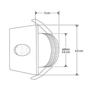 Luminaria Cortesía Cuadrado de Empotrar Salida de Luz puntual 2.5W Blanco Cálido - Wattko