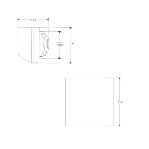 Luminaria Cortesía Eclipse Cuadrado de Empotrar 1W 3K Blanco Cálido - Wattko