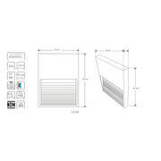 Luminaria De Cortesia 2W Para Exterior, Policarbonato Blanco - Wattko