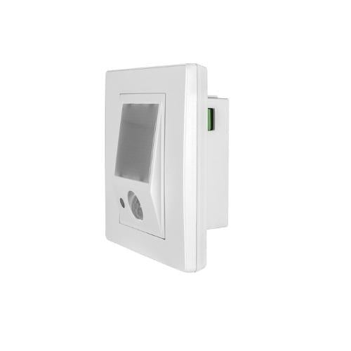 Luminaria De Cortesia Cuadrada Con Sensor de Mov, Empotrar 1W 3K Blanco Cálido - Wattko