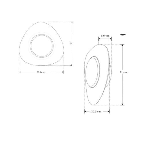 Luminaria Irregular Moderna Para Pared Blanca 5W Blanca Cálida - Wattko