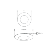 Luminaria LED Negra 2W De 12V Para Empotrar En Muebles De Madera - Wattko
