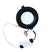 Luminaria LED Para Techo 10W Negra 4" Atenuable Con Anti Brillo - Wattko