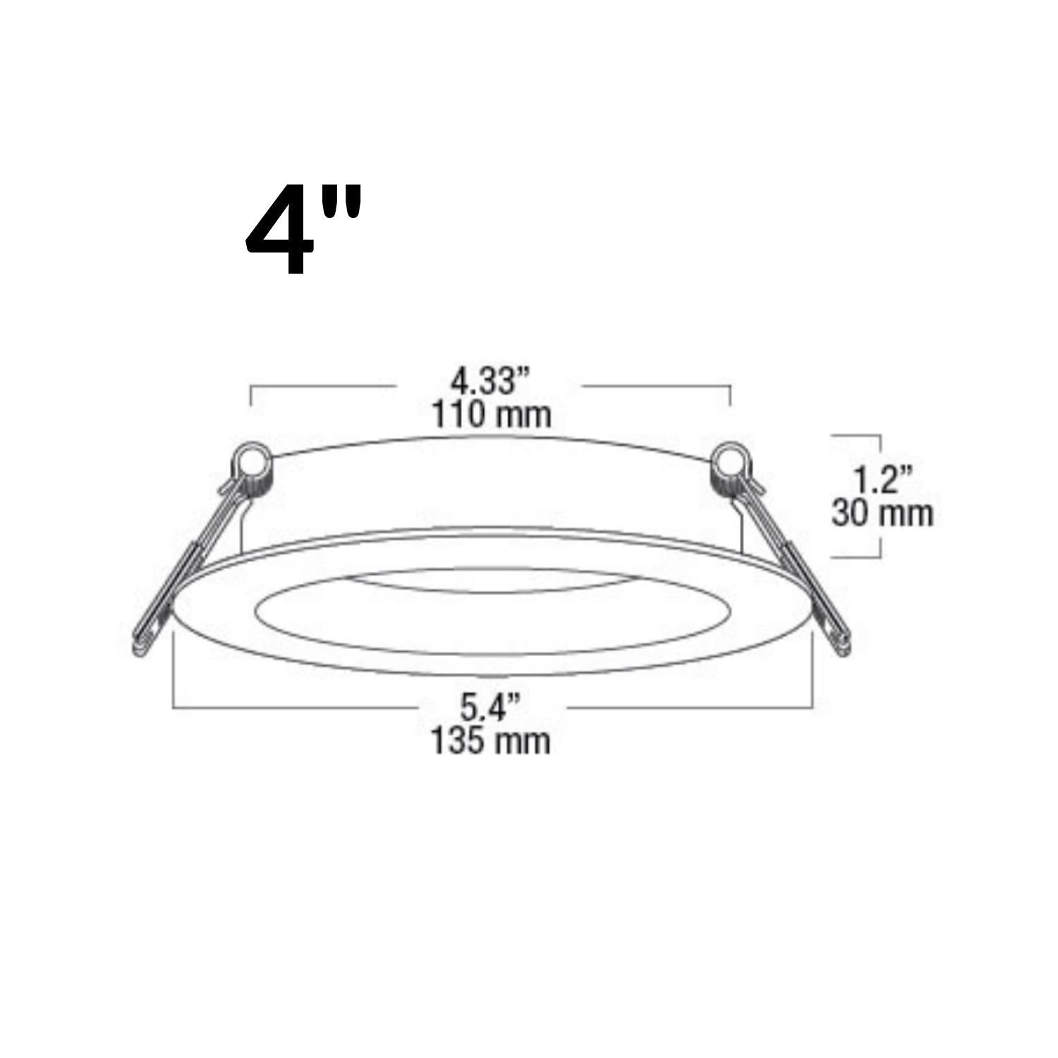 Luminaria LED Para Techo 10W Negra 4" Atenuable Con Anti Brillo - Wattko