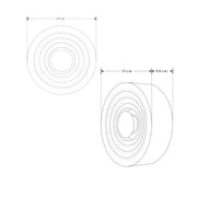 Luminaria Sobreponer Ondas Circulares, 6W, Blanco Cálido - Wattko