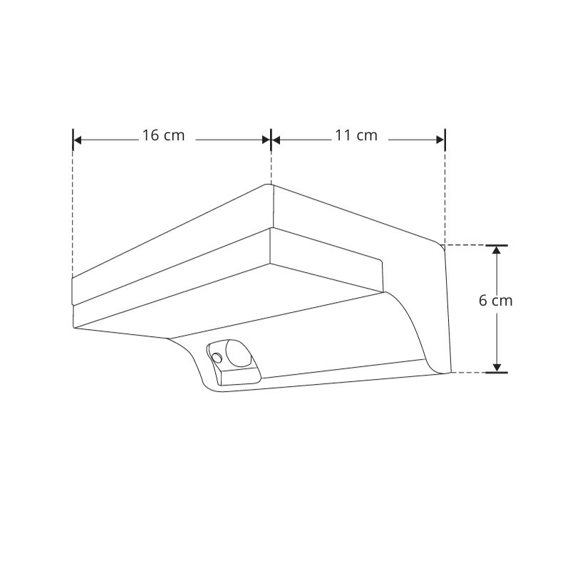 Luminaria Solar De Sobreponer 3W De Cortesía Blanco Cálido 3000K - Wattko