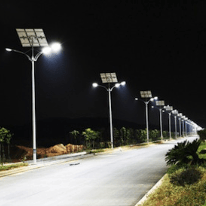 Luminaria Suburbana Solar 40W Con Panel Independiente y Batería De Respaldo. - Wattko
