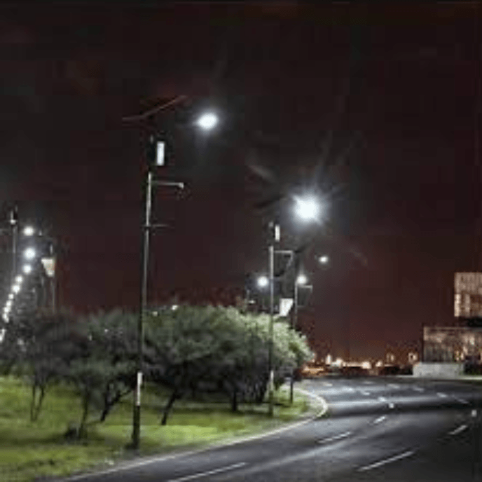 Luminaria Suburbana Solar 60W Con Panel Independiente y Batería De Respaldo. - Wattko
