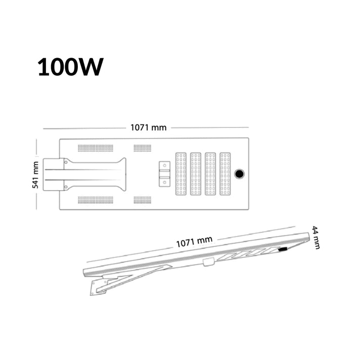 Luminaria Suburbana Solar STR 30W, 50W, 100W, 120W - Wattko