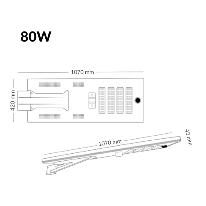Luminaria Suburbana Solar STR 30W, 50W, 100W, 120W - Wattko