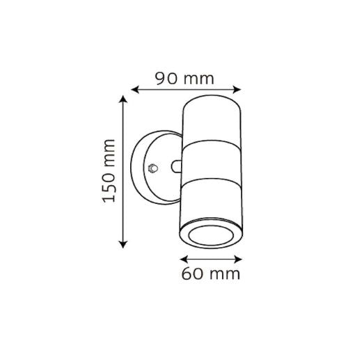 Luminario exterior para sobreponer en muro, arbotante - Wattko