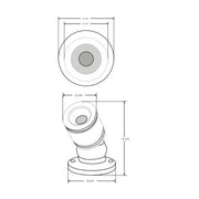 Mini Relfector Negro LED 1W Para Joyería 4K Blanco Neutro - Wattko