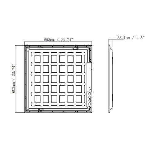 Panel 40W 60 x 60 cm Tres Temperaturas 3K,4K Y 5K - Wattko