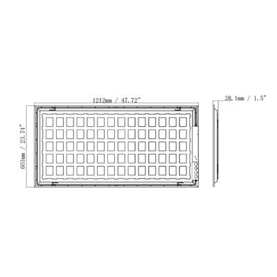 Panel 50W 60 x 120 cm Atenuable Tres Temperaturas 3K,4K Y 5K - Wattko