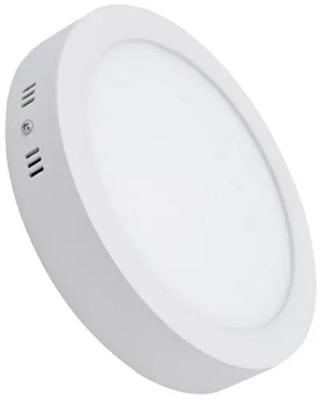 Panel Led redondo fat para sobreponer 12watts Blanco Cálido - Wattko
