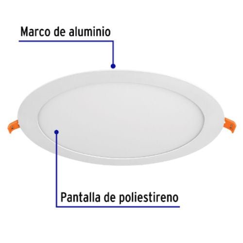 Panel Led redondo para empotrar 12watts Blanco Frío - Wattko