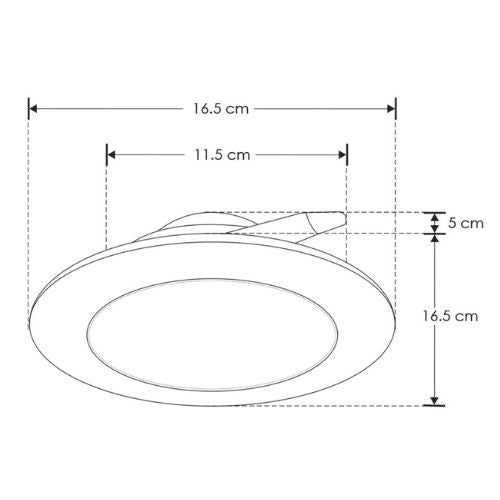 Panel Led redondo para empotrar 12watts policarbonato acabado blanco - Wattko