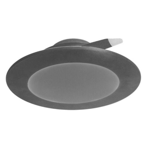 Panel Led redondo para empotrar 12watts policarbonato acabado negro - Wattko