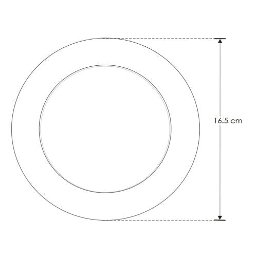 Panel Led redondo para empotrar 12watts policarbonato acabado negro - Wattko