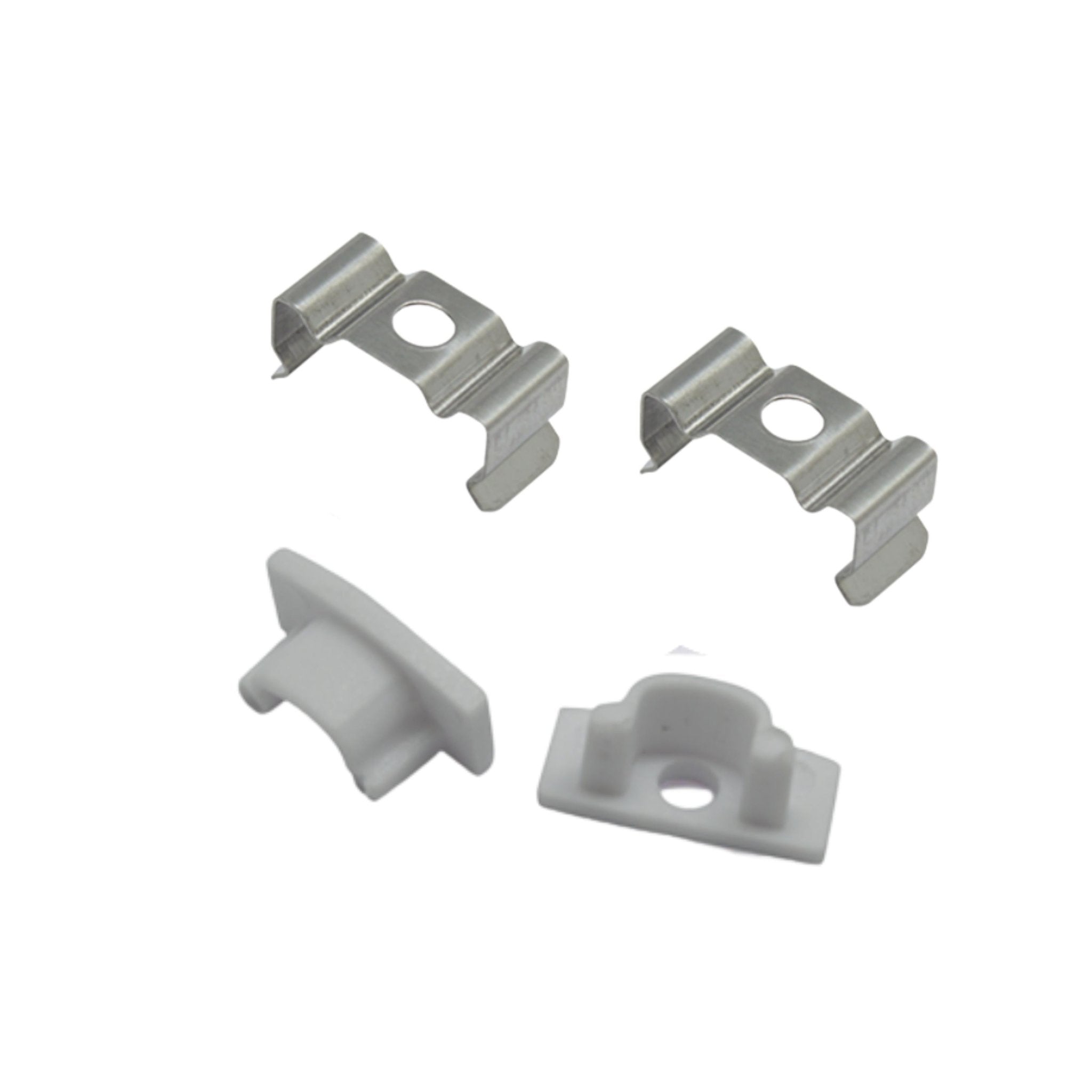 Perfil 103 Accesorios 2 Grapas y 2 Tapas - Wattko