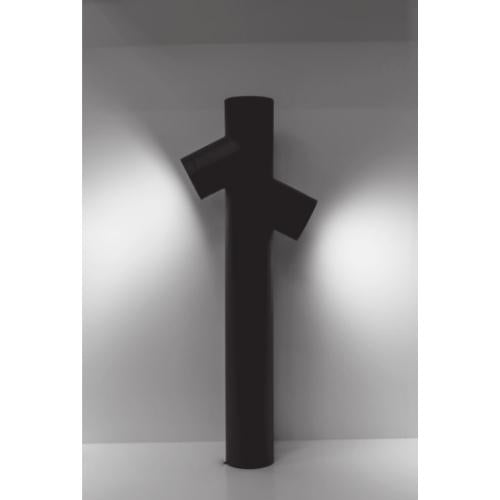 Poste Arbol De LED Tipo Bolardo Circular Doble Disparo 60 cm De Alto - Wattko