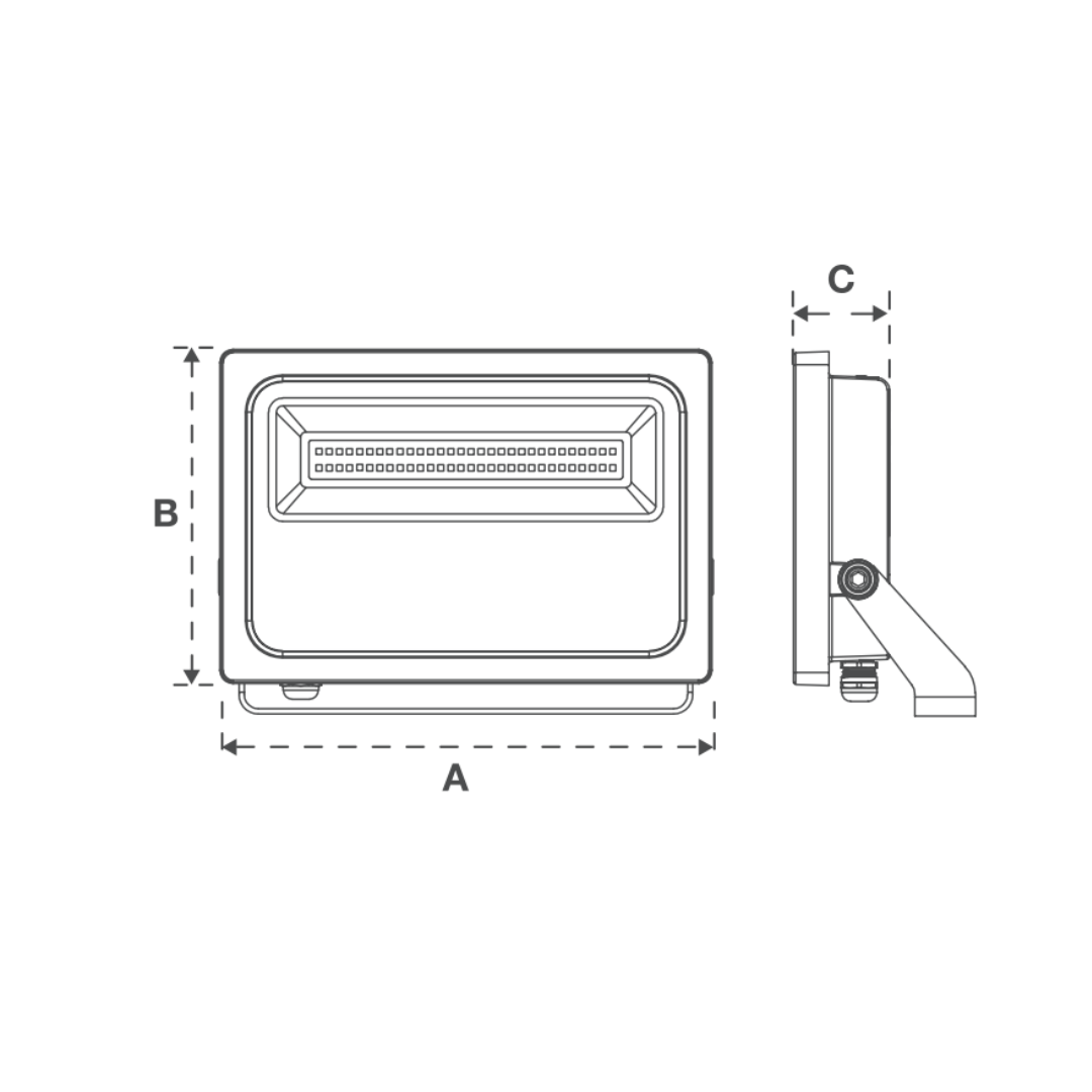 Reflector 100W Exterior Floodlight SMD Blanco Cálido o Frío - Wattko