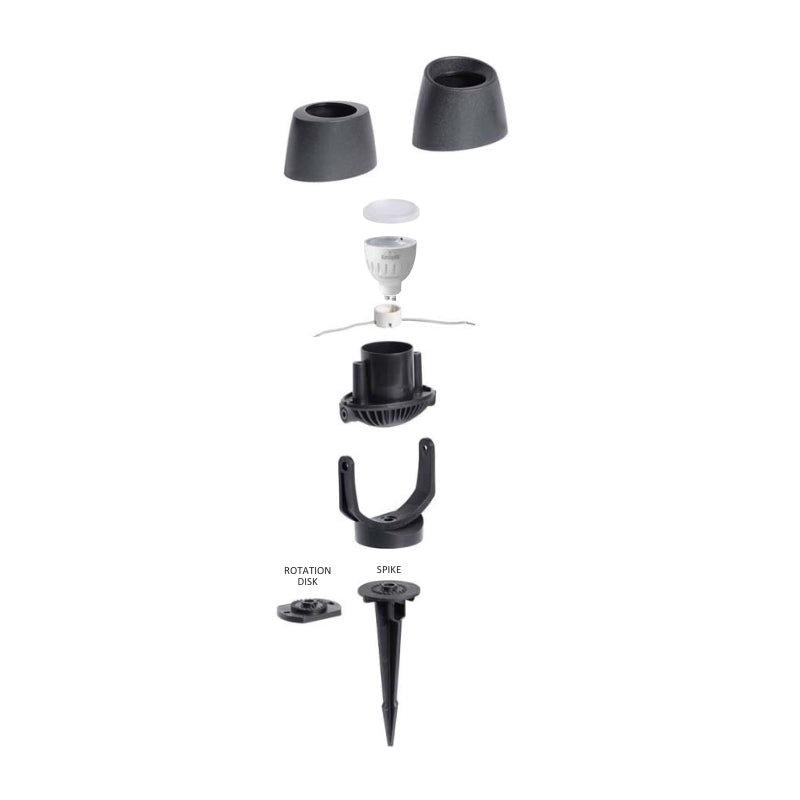 Reflector Jardín Con Estaca Para Foco GU10 De Tecnopolímeros, Uso Exterior - Wattko