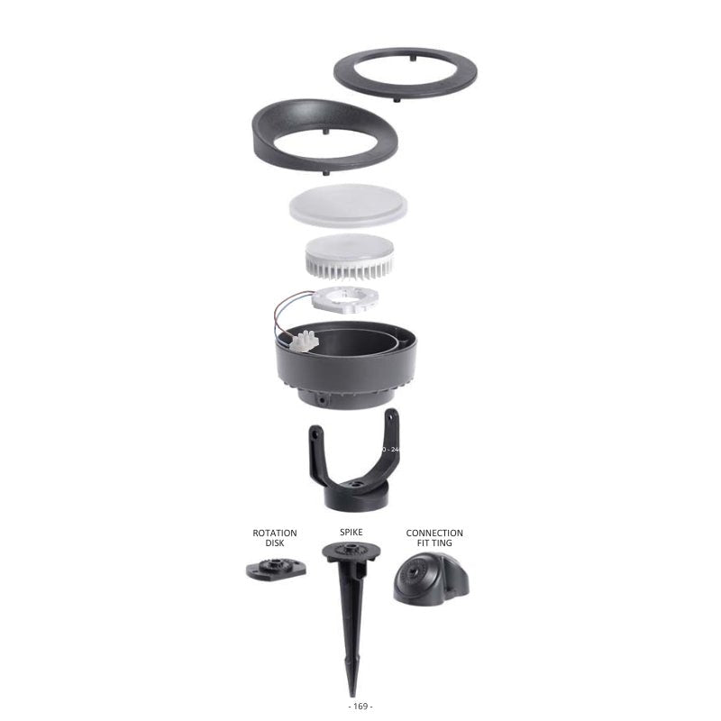 Reflector LED Con Estaca Jardín 10W De Tecnopolímeros, Uso Exterior - Wattko
