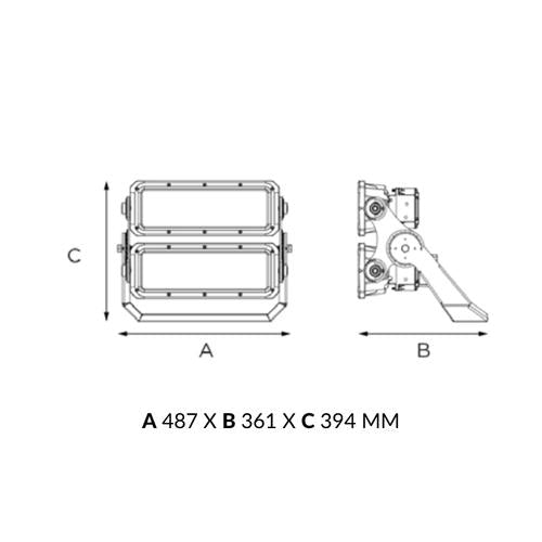 Reflector Modular 400W Alta Potencia 57K, Para Estadio - Wattko