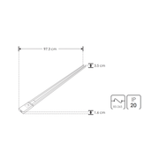Riel Electrificado Blanco 110V Sobreponer 97.3 CM - Wattko