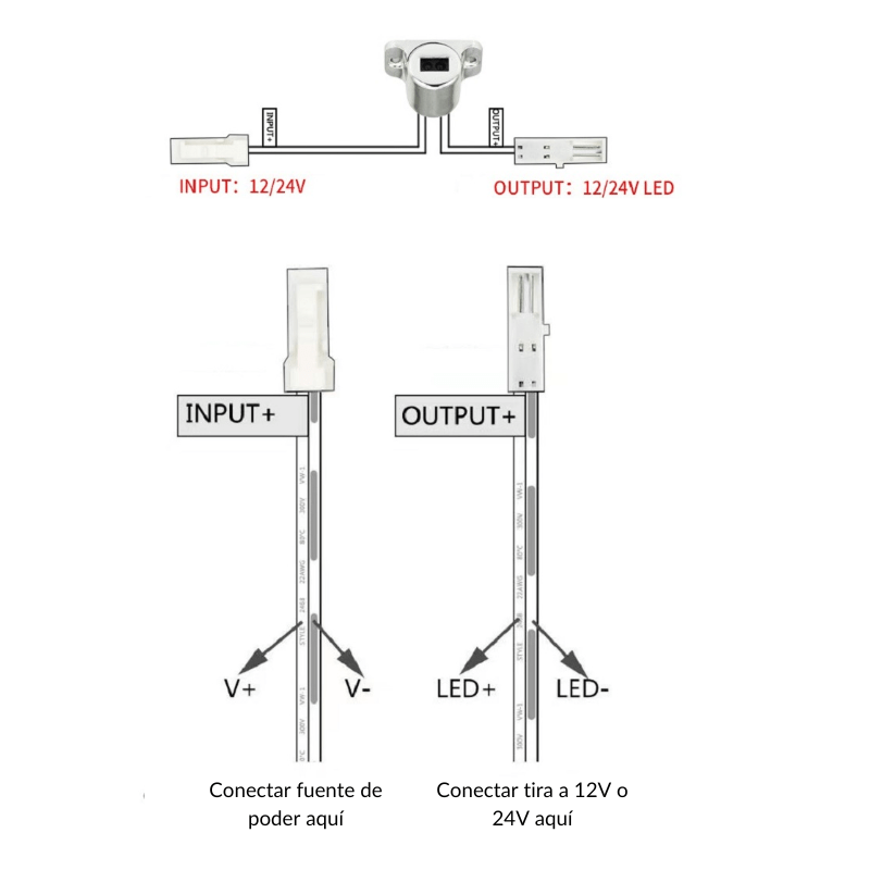 Sensor Doble Para Encendido Y Apagado Por Proximidad - Wattko
