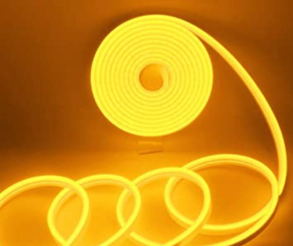 Tira Neon Amarillo 12V, Rollo 5m, 12W por metro / Para Letreros Luminosos - Wattko